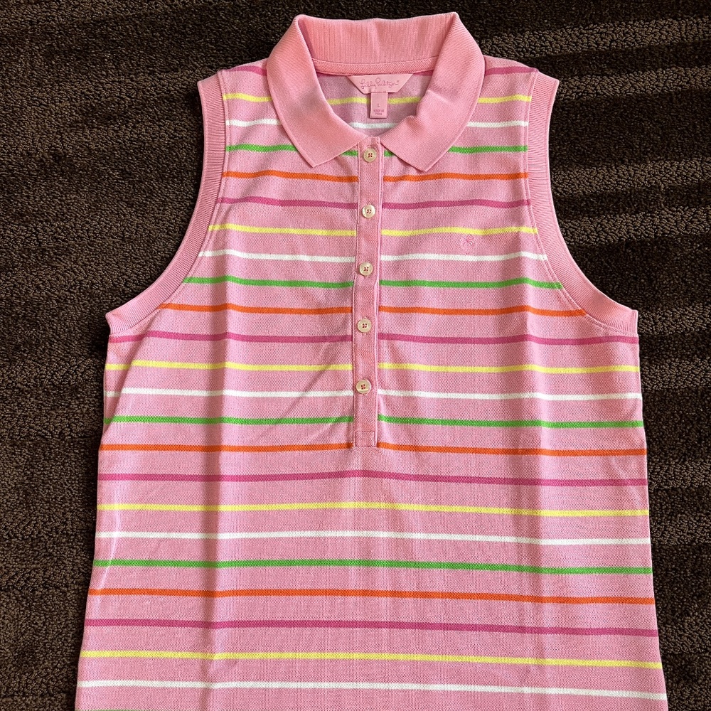 Lilly Pulitzer sleeveless polo golf dhirt